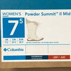 Columbia snowboots 7.5